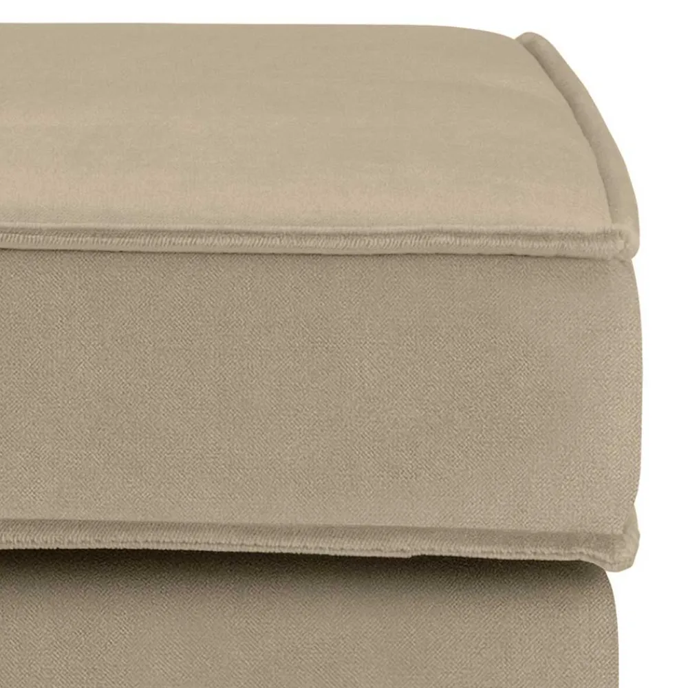 Wohnen Barhocker|Hocker*Polsterhocker in Khaki Samt - Afeiro