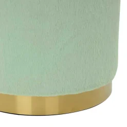 Wohnen Polsterhocker in Mintgrün mit Gold - Candura