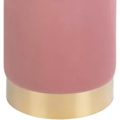Wohnen Retro Möbel|Hocker*Polsterhocker in Rosa & Messingfarben - Ontentas