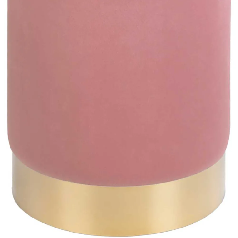 Wohnen Retro Möbel|Hocker*Polsterhocker in Rosa & Messingfarben - Ontentas