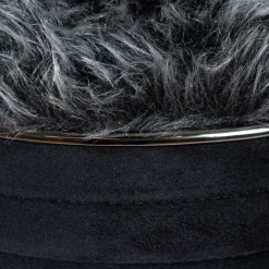 Wohnen Retro Möbel|Barhocker*Polsterhocker in Schwarz und Dunkelgrau - Galveston