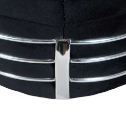 Wohnen Retro Möbel|Barhocker*Polsterhocker in Schwarz und Dunkelgrau - Galveston