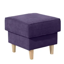 Wohnen Polsterhocker in Violett Velours - Antonia