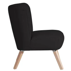 Wohnen Polstersessel aus Kunstleder in Schwarz - Adaliz