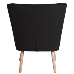 Wohnen Polstersessel aus Kunstleder in Schwarz - Adaliz