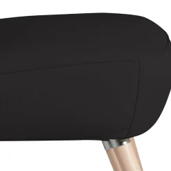 Wohnen Polstersessel aus Kunstleder in Schwarz - Adaliz