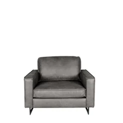 Wohnen Sessel & Hocker|Sessel*Polstersessel aus Recyclingleder in Grau - Latizia