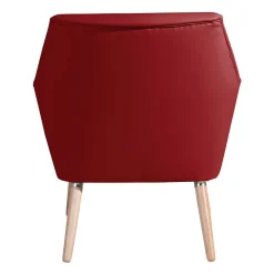 Wohnen Polstersessel aus rotem Kunstleder - Jymma