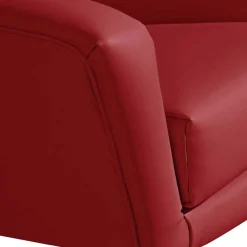 Wohnen Polstersessel aus rotem Kunstleder - Jymma