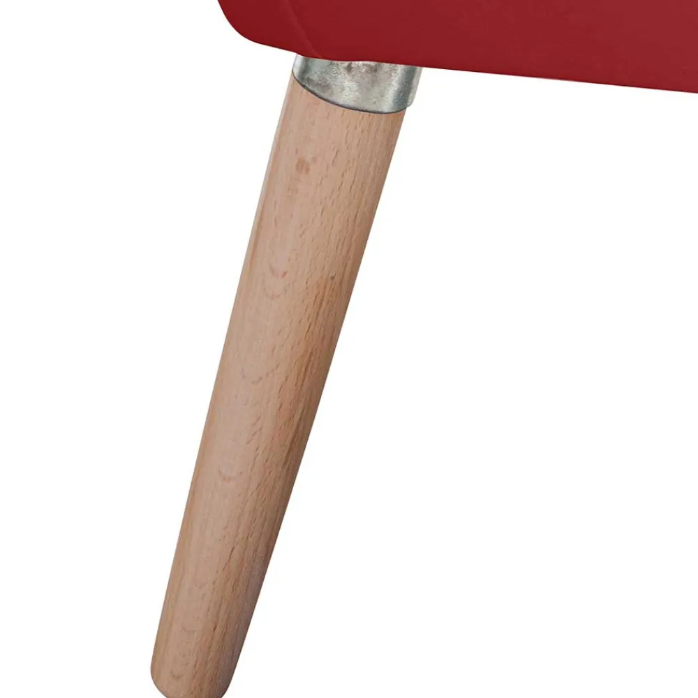 Wohnen Polstersessel aus rotem Kunstleder - Jymma