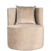 Wohnen Polstersessel in Beige Velours - Sealand