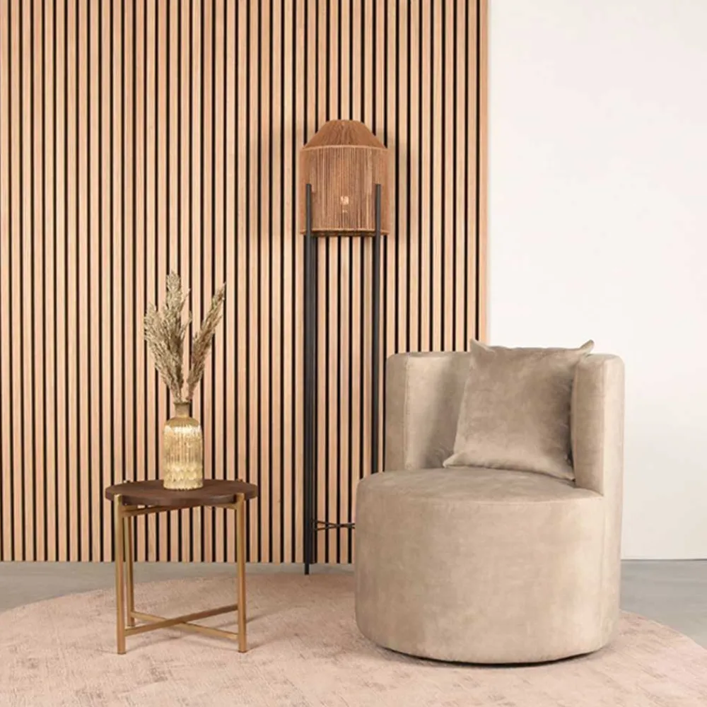 Wohnen Polstersessel in Beige Velours - Sealand