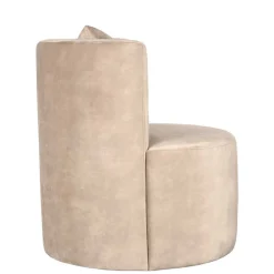 Wohnen Polstersessel in Beige Velours - Sealand
