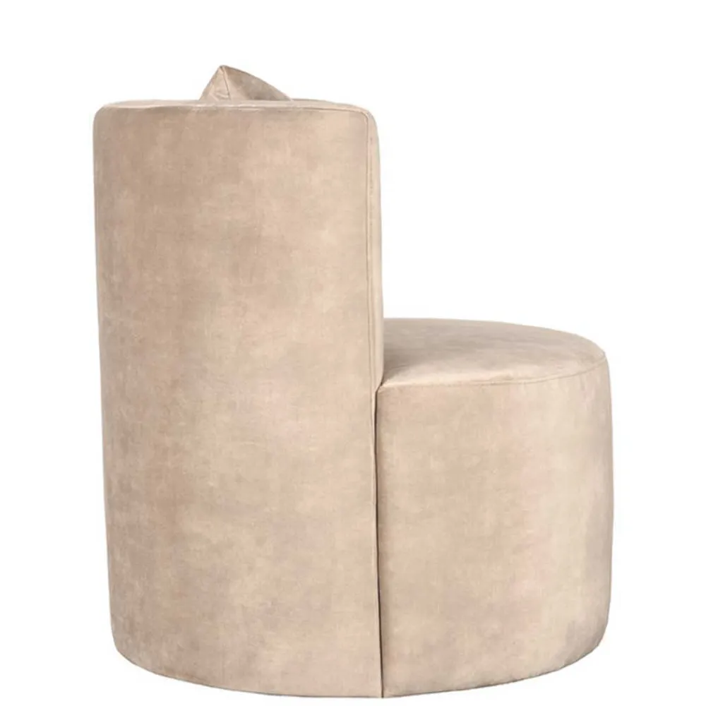 Wohnen Polstersessel in Beige Velours - Sealand