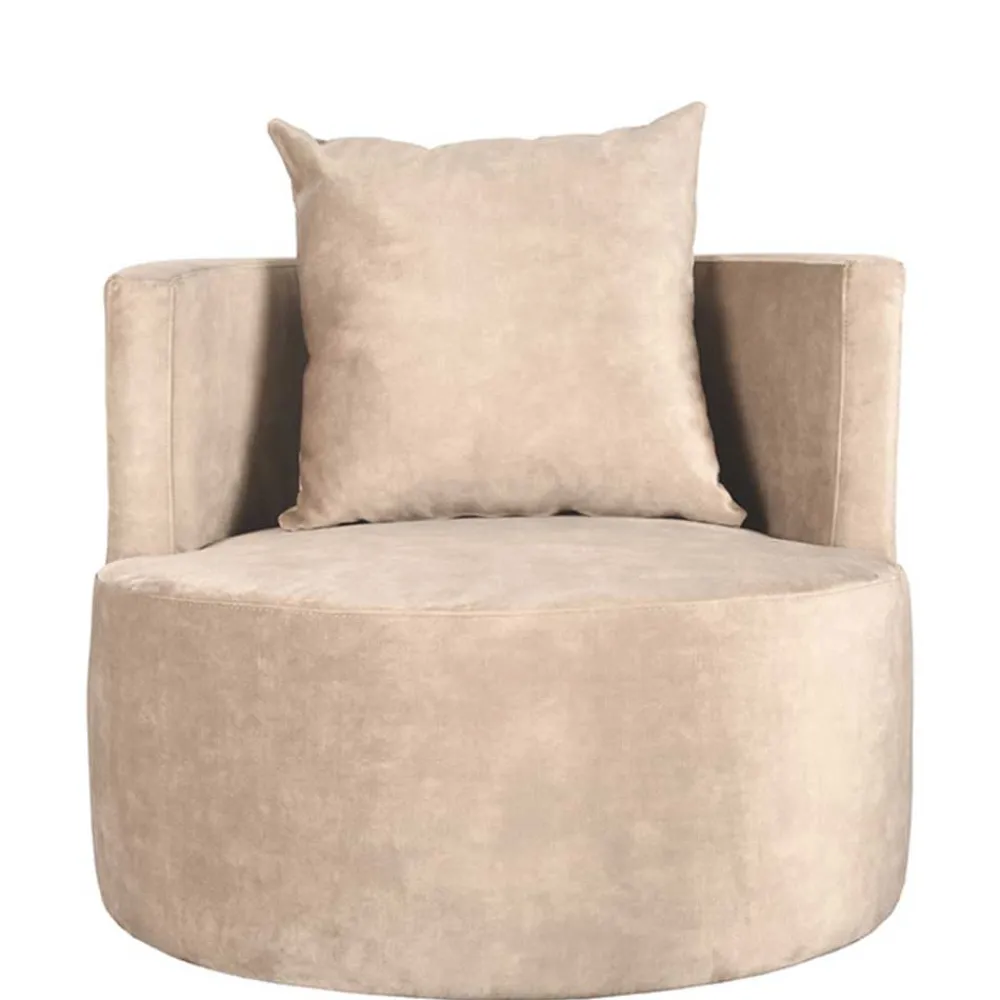 Wohnen Polstersessel in Beige Velours - Sealand