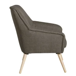 Wohnen Polstersessel in Beigegrau Stoff - Jonas