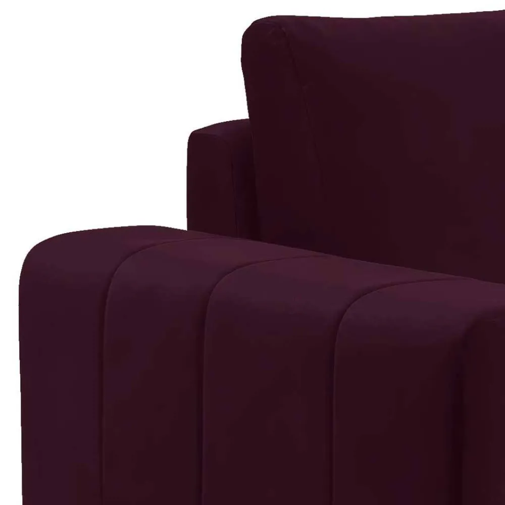 Wohnen Sessel & Hocker|Retro Möbel*Polstersessel in Bordeaux Samt - Snella