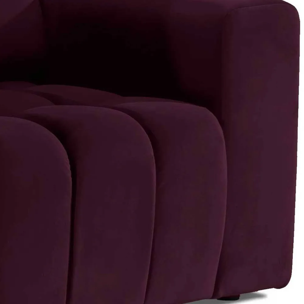 Wohnen Sessel & Hocker|Retro Möbel*Polstersessel in Bordeaux Samt - Snella