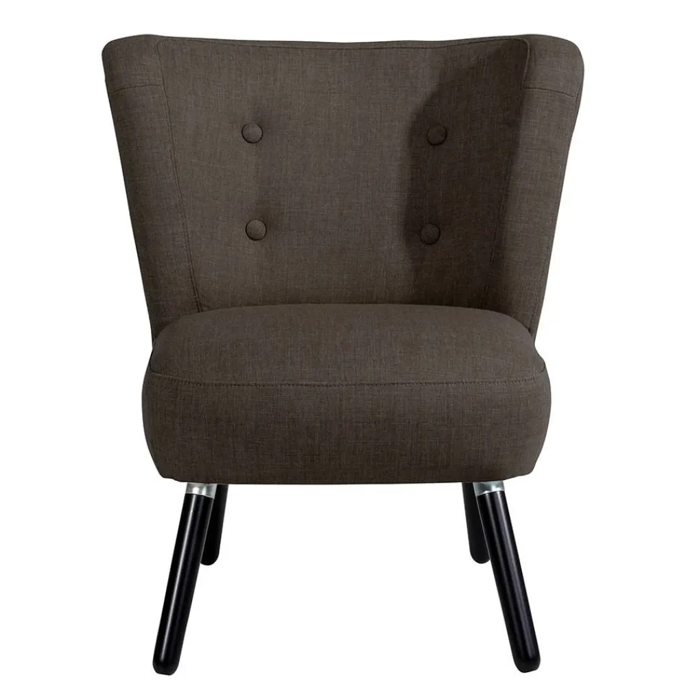 Wohnen Polstersessel in Dunkelbraun und Schwarz - Melicus