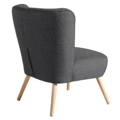 Wohnen Polstersessel in Dunkelgrau Stoff - Cahira