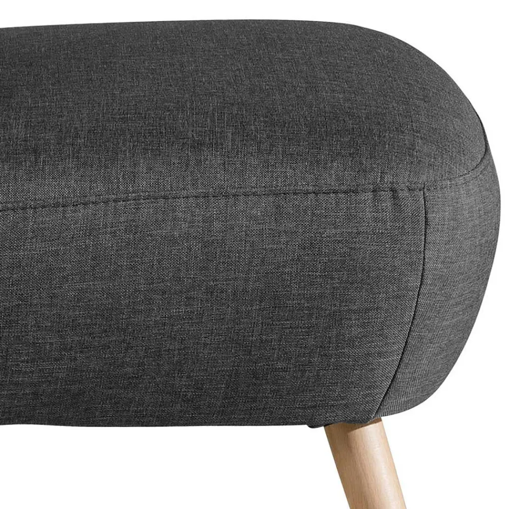 Wohnen Polstersessel in Dunkelgrau Stoff - Cahira