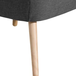 Wohnen Polstersessel in Dunkelgrau Stoff - Cahira