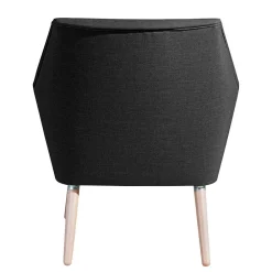 Wohnen Retro Möbel|Sessel*Polstersessel in Schwarz und Buche Natur - Gates