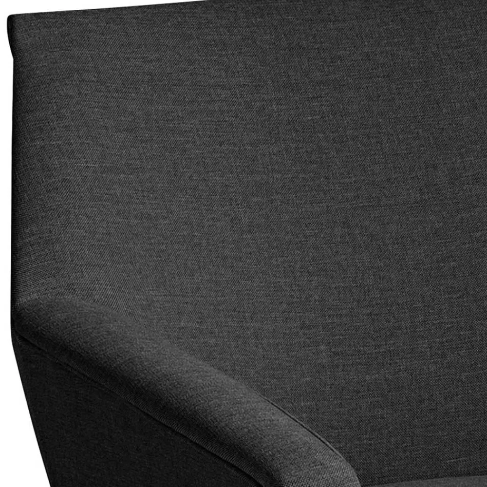 Wohnen Retro Möbel|Sessel*Polstersessel in Schwarz und Buche Natur - Gates