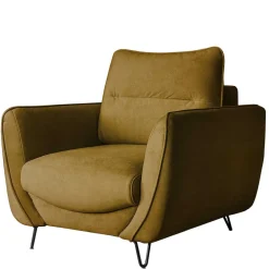 Wohnen Polstersessel in Senfgelb Samt - Ombragon