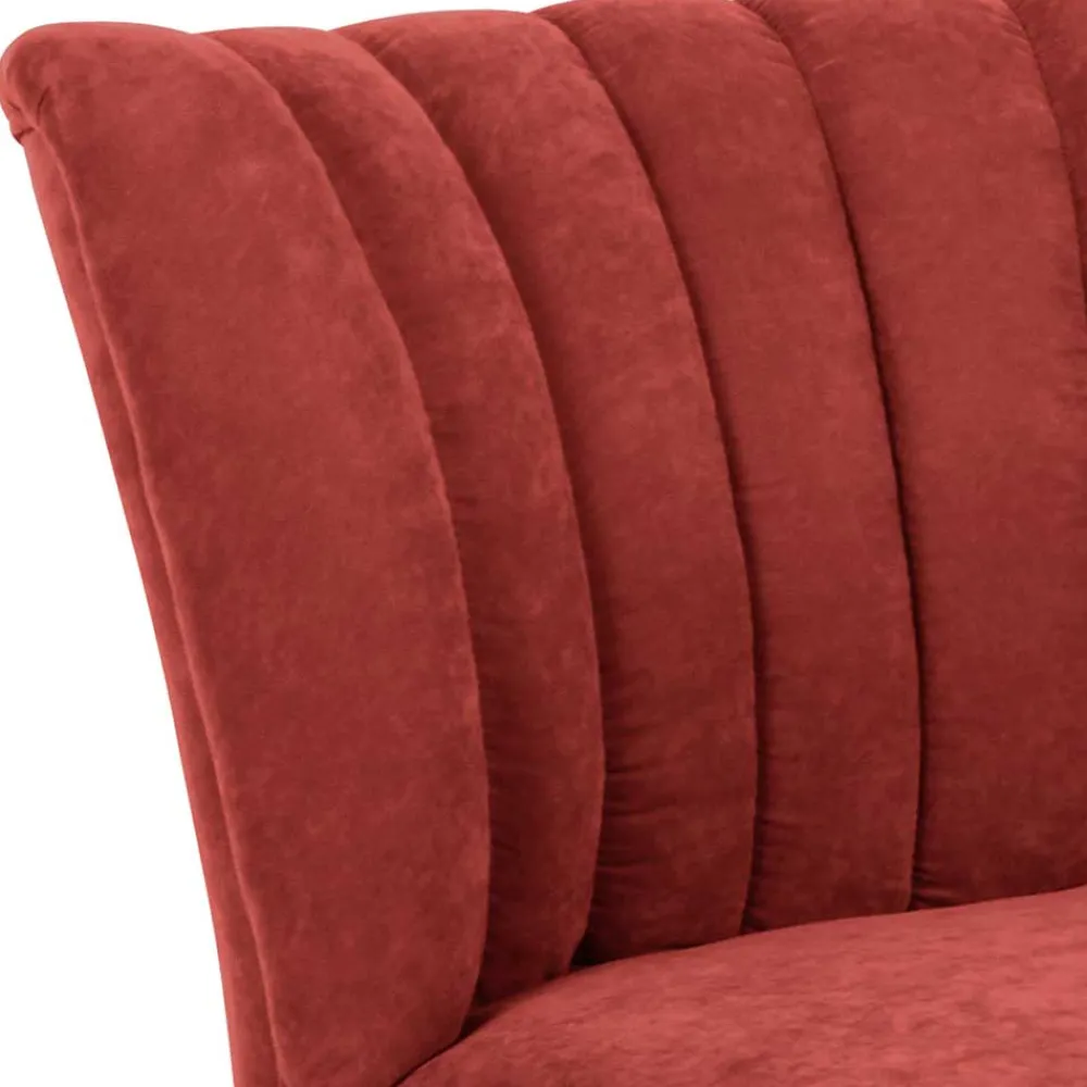 Wohnen Polstersessel in Terracotta Velours - Iceline