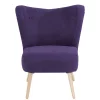 Wohnen Retro Möbel|Sessel*Polstersessel in Violett Velours - Coralla