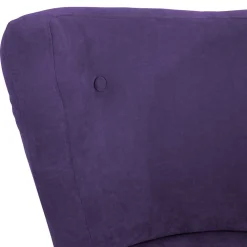 Wohnen Retro Möbel|Sessel*Polstersessel in Violett Velours - Coralla