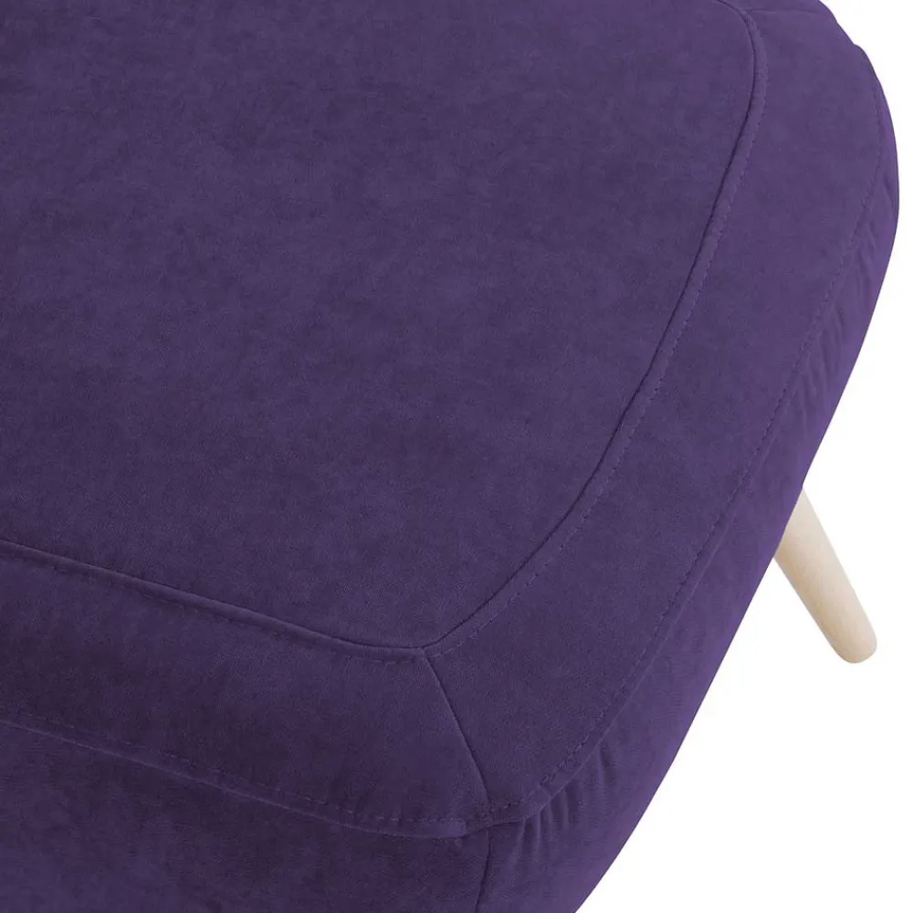 Wohnen Retro Möbel|Sessel*Polstersessel in Violett Velours - Coralla