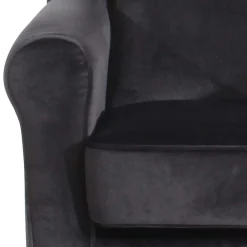 Wohnen Graue Möbel*Polstersessel mit Ohren in Anthrazit - Pyra