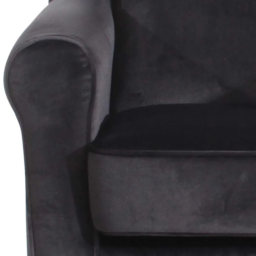 Wohnen Graue Möbel*Polstersessel mit Ohren in Anthrazit - Pyra