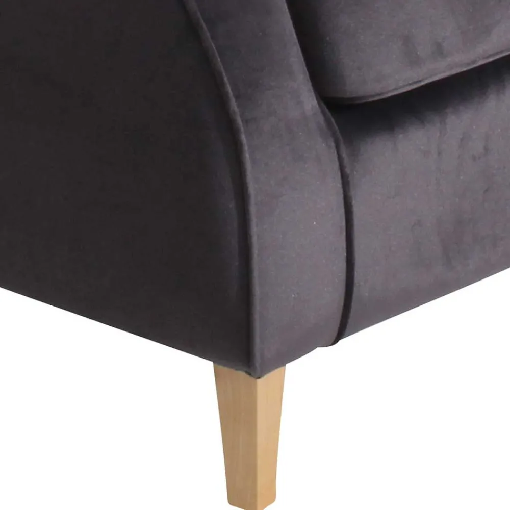 Wohnen Graue Möbel*Polstersessel mit Ohren in Anthrazit - Pyra