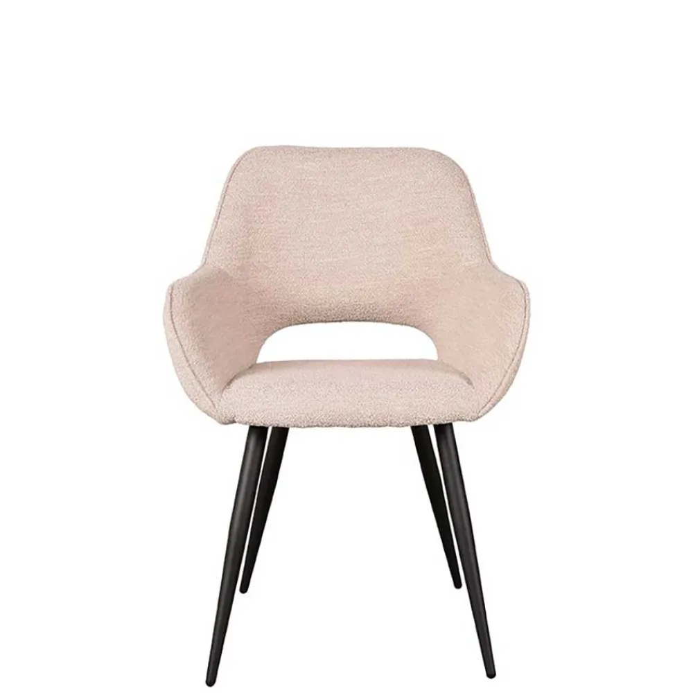 Wohnen Polsterstühle aus Boucle in Beigegrau - Landhuis (2er Set)