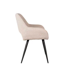 Wohnen Polsterstühle aus Boucle in Beigegrau - Landhuis (2er Set)