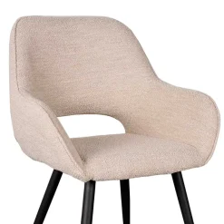 Wohnen Polsterstühle aus Boucle in Beigegrau - Landhuis (2er Set)