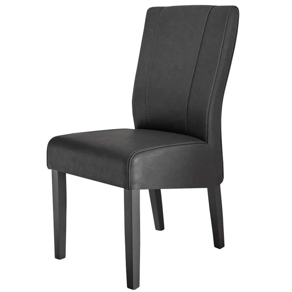 Wohnen Küchenstühle|Esszimmerstühle*Polsterstühle aus Kunstleder & Massivholz - Artiga (2er Set)