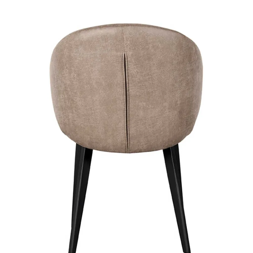 Wohnen Polsterstühle aus Microfaser in Taupe - Alisa (2er Set)