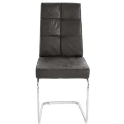 Wohnen Polsterstühle Freischwinger in Anthrazit - Ansar (2er Set)