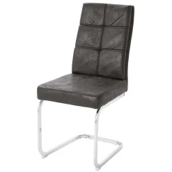 Wohnen Polsterstühle Freischwinger in Anthrazit - Ansar (2er Set)