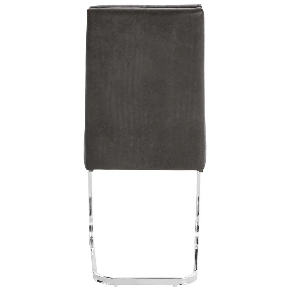 Wohnen Polsterstühle Freischwinger in Anthrazit - Ansar (2er Set)