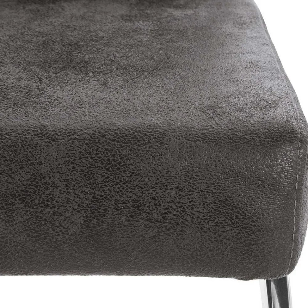 Wohnen Polsterstühle Freischwinger in Anthrazit - Ansar (2er Set)