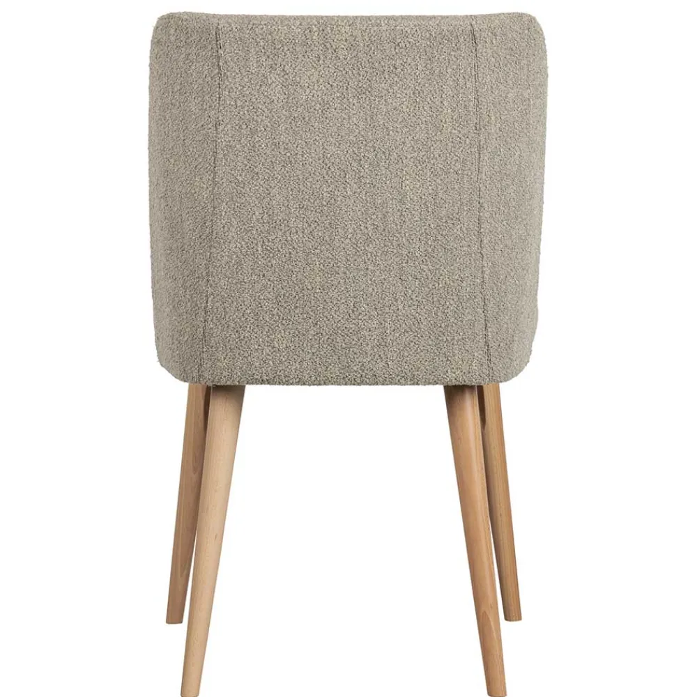Wohnen Polsterstühle in Beigegrau Boucle - Cornelys (2er Set)