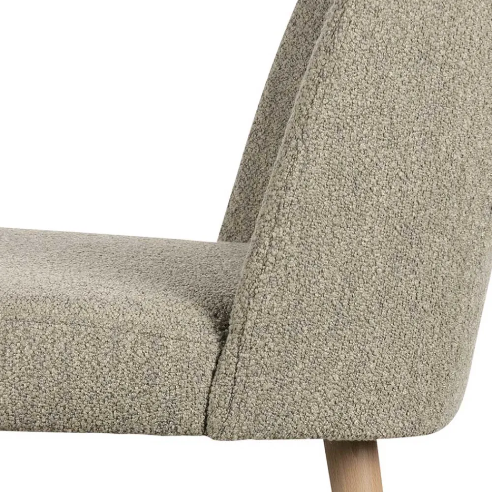 Wohnen Polsterstühle in Beigegrau Boucle - Cornelys (2er Set)