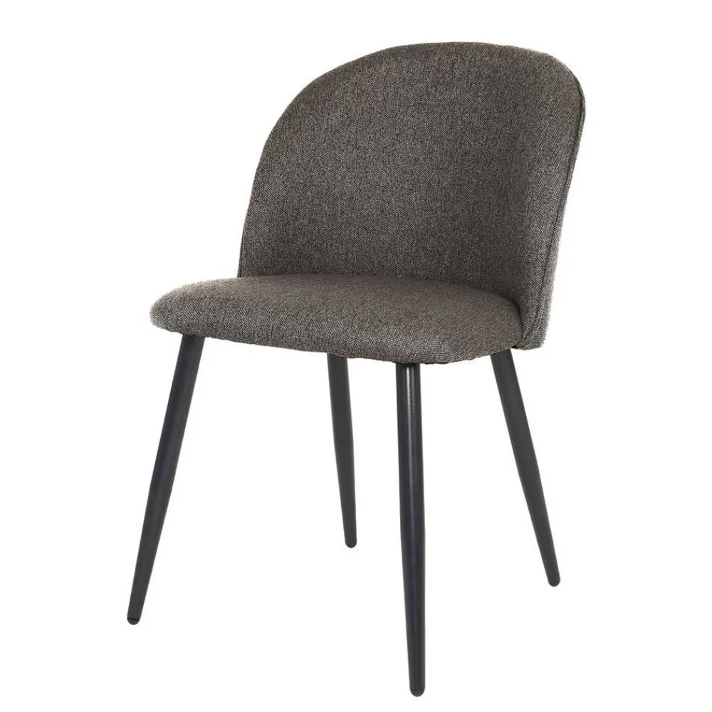 Wohnen Polsterstühle in Dunkelgrau - Lolona (2er Set)