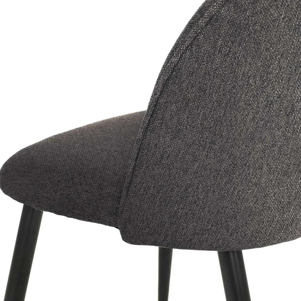 Wohnen Polsterstühle in Dunkelgrau - Lolona (2er Set)