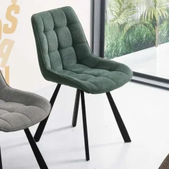 Wohnen Polsterstühle in Dunkelgrün - Islando (4er Set)